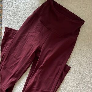 Lululemon Burgundy High-Waisted Leggings